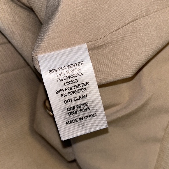 NWT House of Harlow 1960 Khaki Tan Double Breasted Gold Button Blazer - XL - Picture 9 of 10